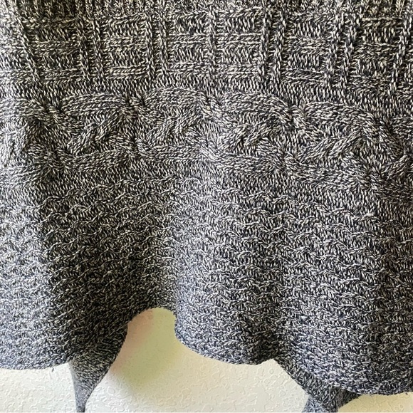 Anthropologie Bird on Wire Charcoal Gray High Low Open Front Wool Cardigan SZ M - Picture 10 of 10